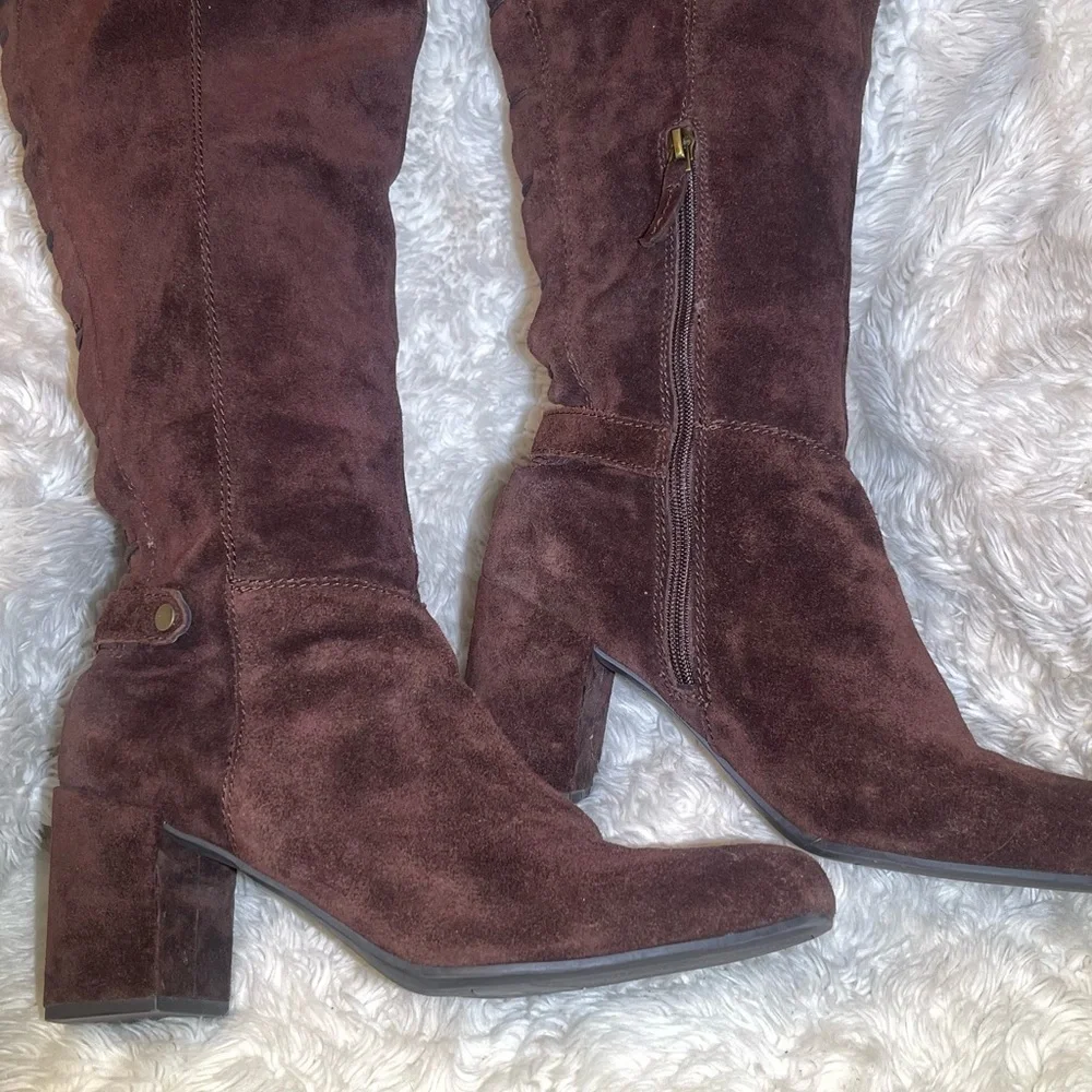 Franco sarto women’s Brown Suede Knee-High Boots size 10